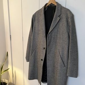 $795 Theory - Delancey Wool Black Size XXL OVERCOAT